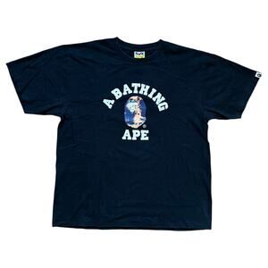 XXL Bape Tie Dye College Logo Tee